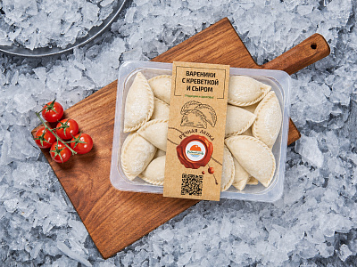 Вареники с креветкой и сыром с/м 500г