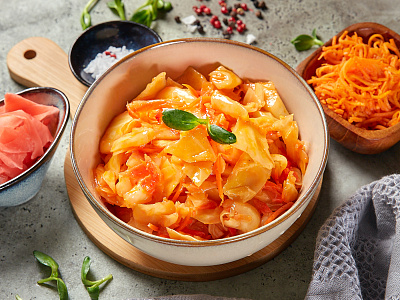 Закуска корейская из капусты с имбирем