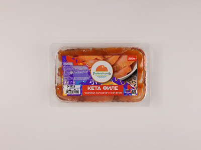Кета филе ломтики х/к 200г