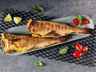 Пикша на гриле