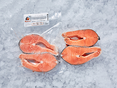 Кижуч стейк свежемороженый  в/у