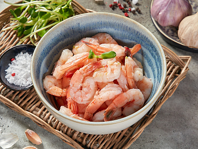 Креветки в чесночном масле	