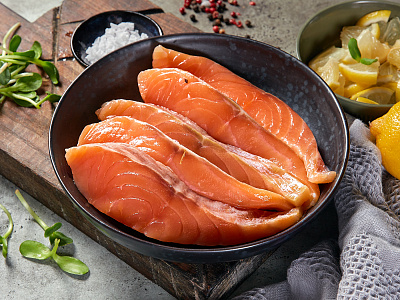 Сёмга слабосолёная лимоном