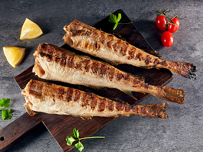 Треска на гриле