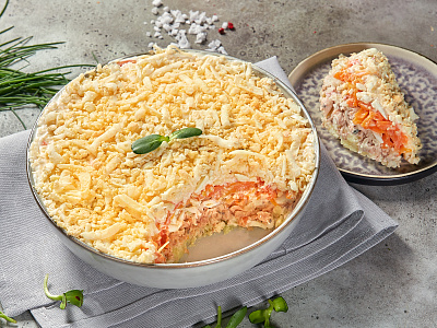 Салат из рыбы "Мимоза"